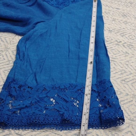 Zac & Rachel Royal Blue Lace Blouse - Picture 11 of 13